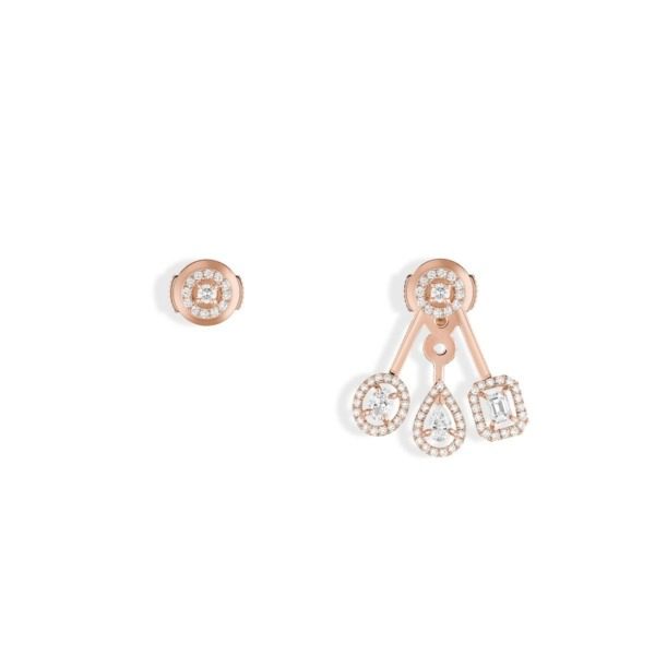 Messika - Boucle d'oreille My Twin Trio - or rose diamant