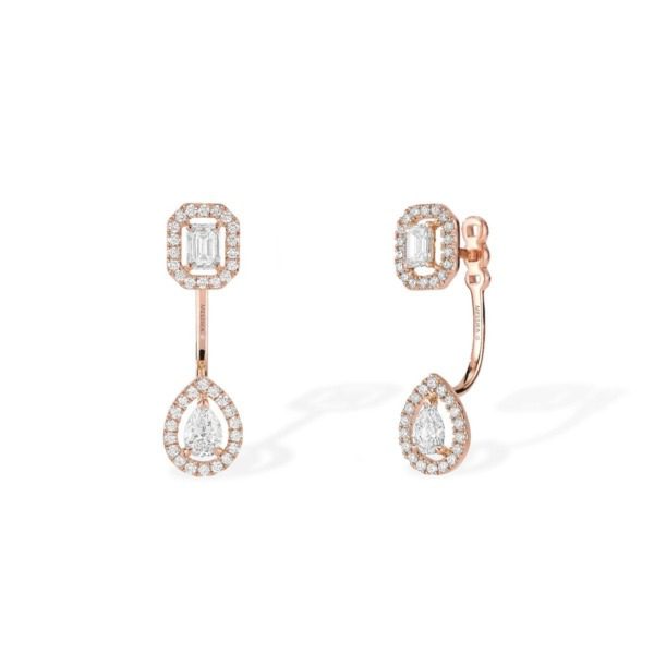 Messika - Boucle d'oreille My Twin - or rose diamant