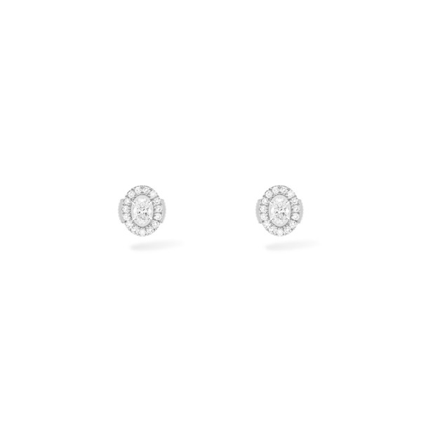 Messika - Boucles d'oreilles Puces Glam'Azone - or blanc diamant