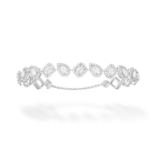 Messika - Bracelet My Twin Rivière Skinny - or blanc diamant