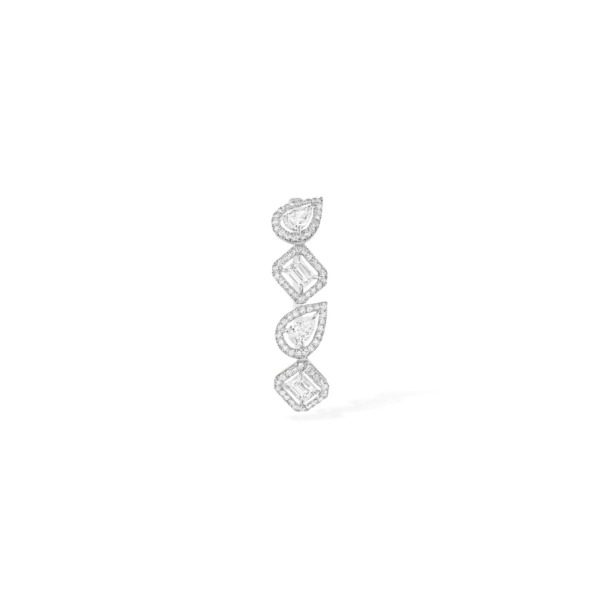 Messika - Boucle d'oreille My Twin Clip Bas - or blanc diamant
