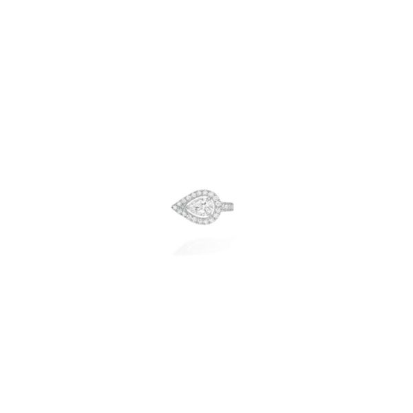 Messika - Boucle d'oreille clip My Twin Clip Poire - or blanc diamant