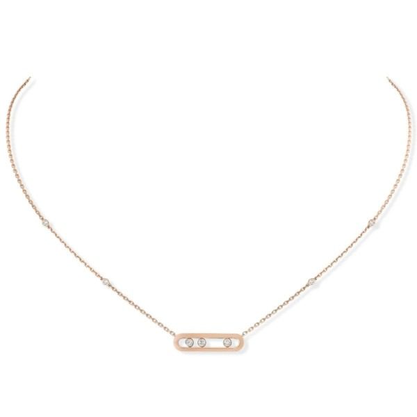 Messika - Collier Baby Move - or rose diamant