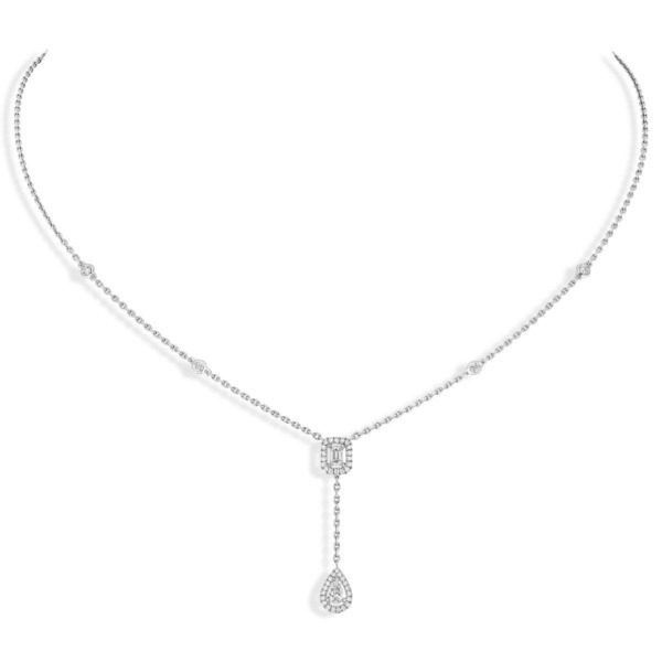 Messika - Collier Cravate My Twin - or blanc diamant