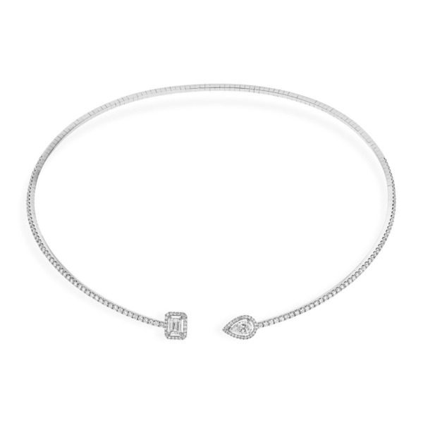 Messika - Collier My Twin Skinny - or blanc diamant