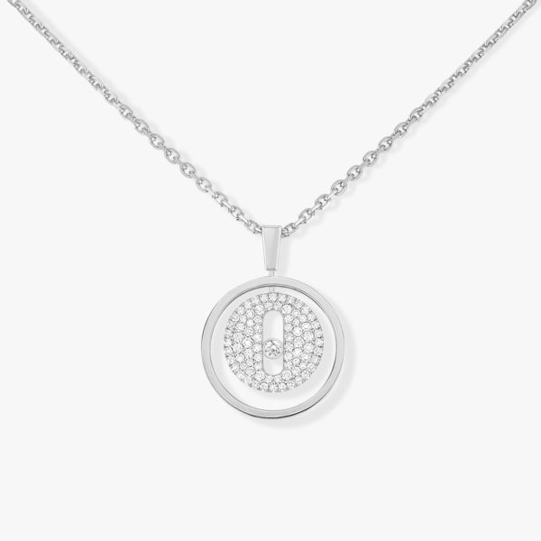 Messika - Collier Lucky Move Pave - Or blanc - Valer Nice - Joaillerie