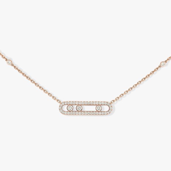 Messika - Collier Baby Move Pave - Or rose - Valer Nice - Joaillerie