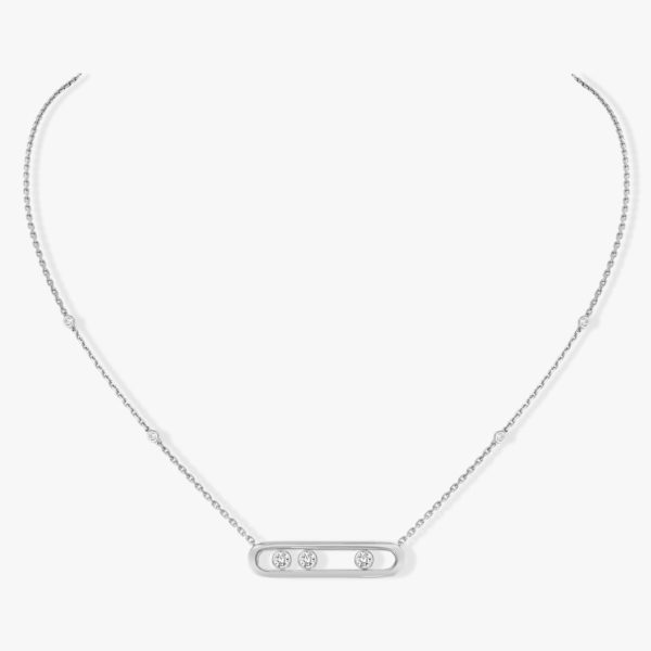 Messika - Collier Move Classique - Or blanc - Valer Nice - Joaillerie