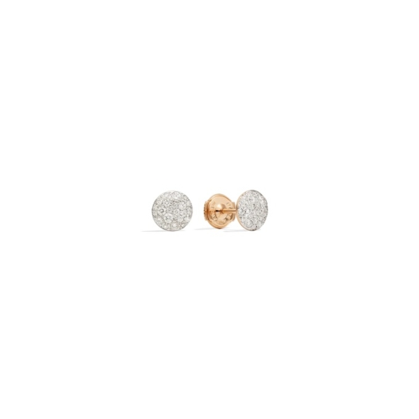 Earring-sabbia-studs-rose-gold-18kt-diamond - Valer, Votre bijouterie à Nice
