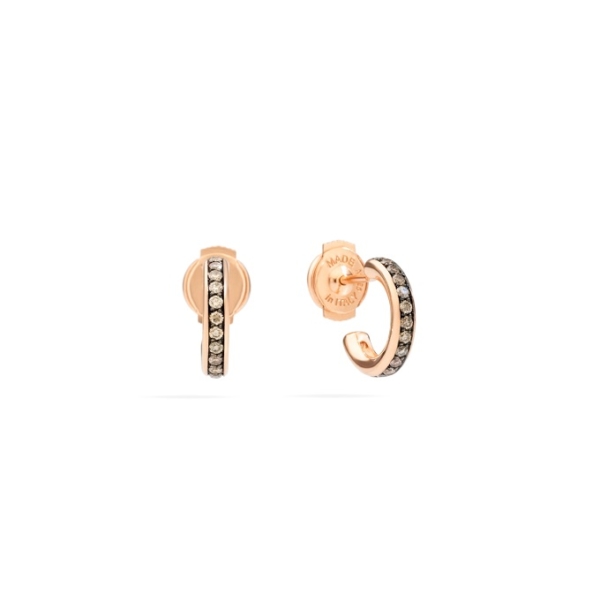 Earrings-iconica-rose-gold-18kt-brown-diamond - Valer, votre bijouterie à Nice