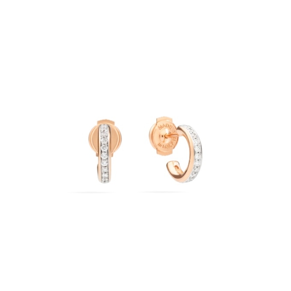 Earrings-iconica-rose-gold-18kt-diamond - Valer, votre bijouterie à Nice