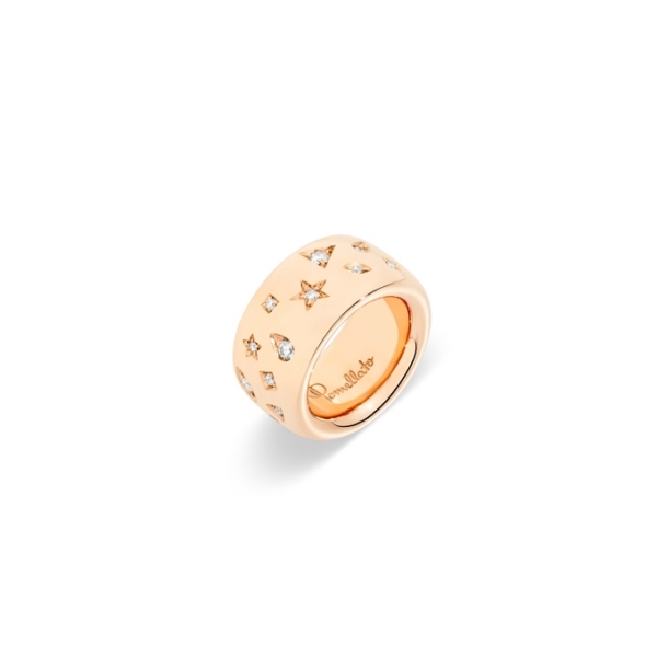 Ring-iconica-maxi-rose-gold-18kt-diamond - Valer, votre bijoutier à Nice