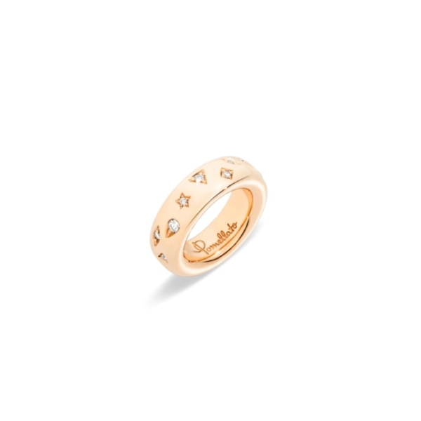 Ring-iconica-rose-gold-18kt-diamond - Valer, votre bijoutier à Nice
