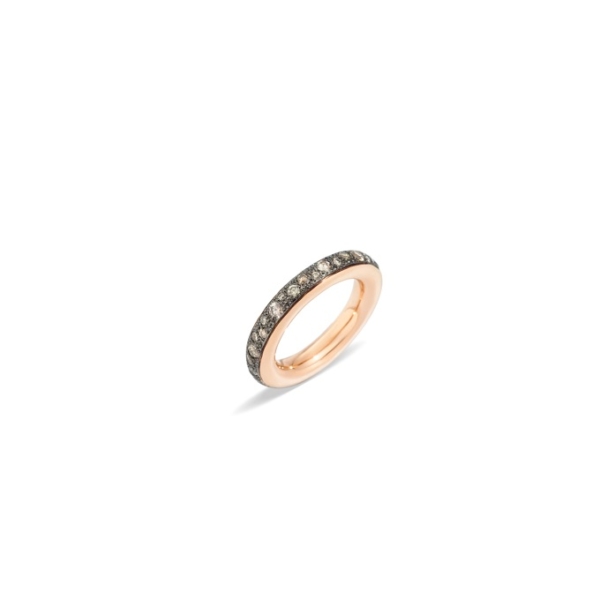 Ring-iconica-small-rose-gold-18kt-brown-diamond - Valer, votre bijoutier à Nice