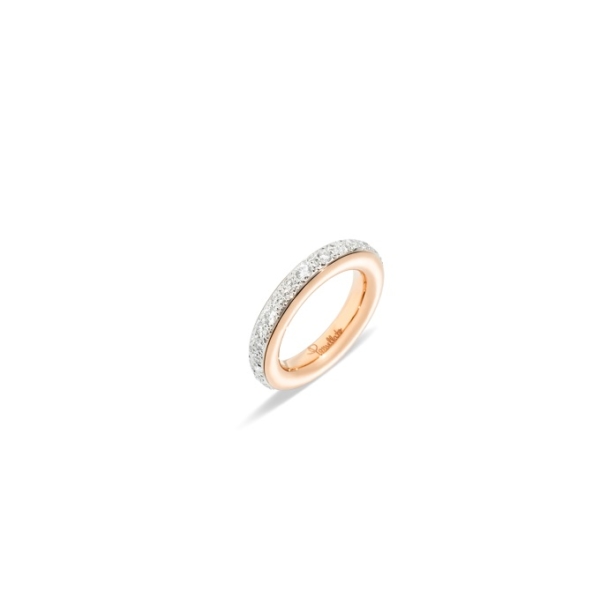 Ring-iconica-small-rose-gold-18kt-diamond - Valer, votre bijoutier à Nice