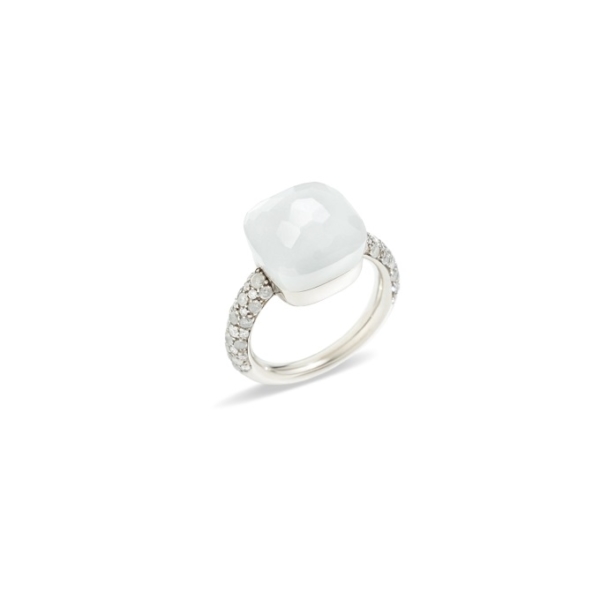 Ring-nudo-maxi-white-gold-18kt-adularia-icy-diamond - Valer, votre bijouterie à Nice