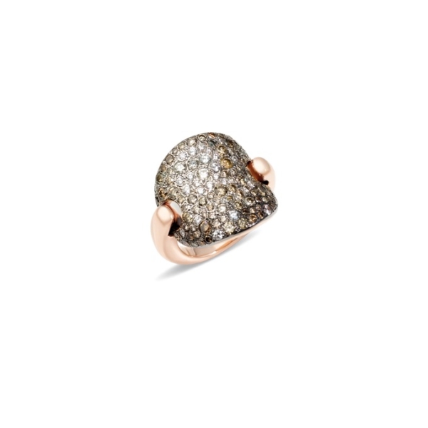 Ring-sabbia-rose-gold-18kt-diamond-brown-diamond - Valer, votre bijouterie à Nice
