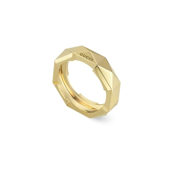 Gucci - collection Link to Love - Bague cloutée or jaune YBC662184001 - Valer Joaillerie