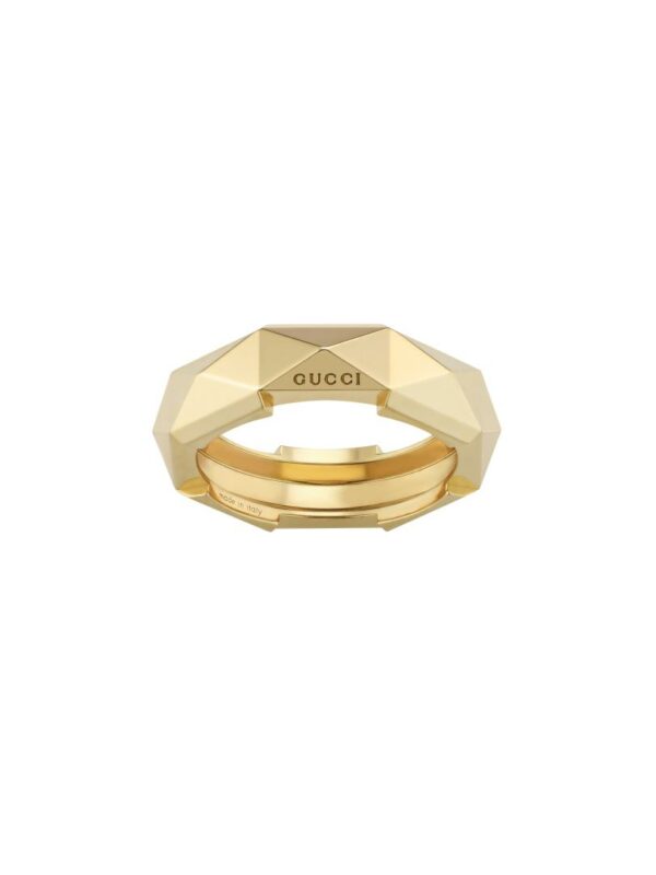 Gucci - collection Link to Love - Bague cloutée or jaune YBC662184001 - Valer Joaillerie