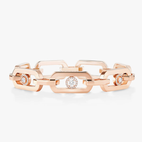 bracelet messika so move xl en or rose et diamants
