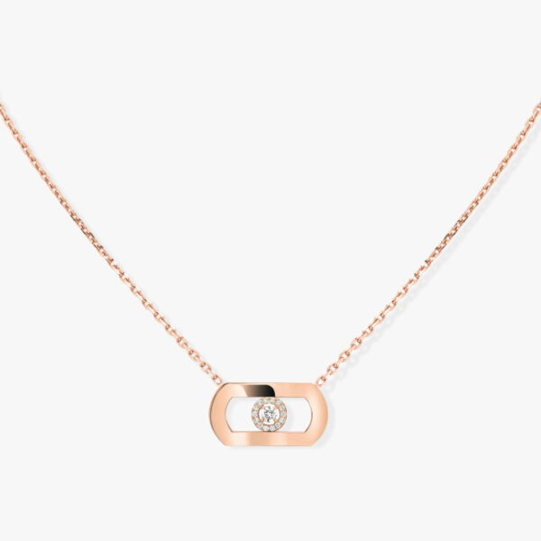 collier messika so move or rose et diamant central