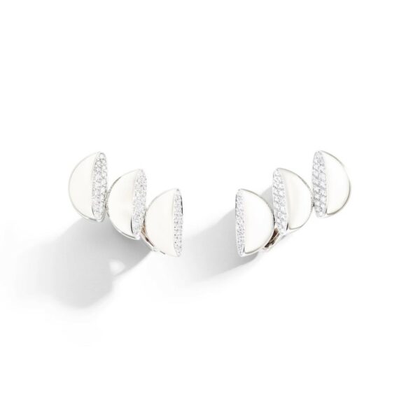 boucles d'oreilles de la collection vhernier eclisse endless or blanc diamants