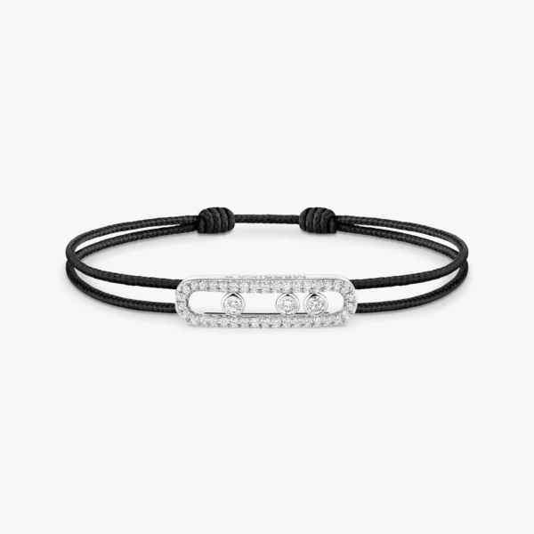 Cordon Messika Care(s) - or blanc pavé, noir – Image 3