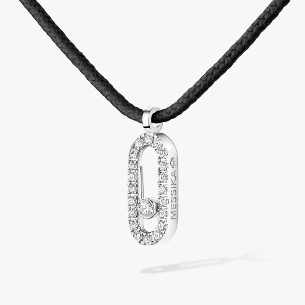Collier cordon Messika Care(s) - or blanc diamants, noir – Image 2