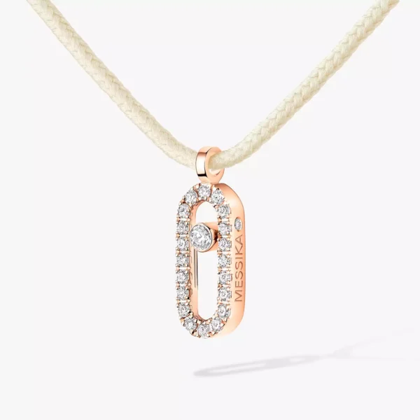 Collier cordon Messika Care(s) - or rose diamants, crème – Image 2