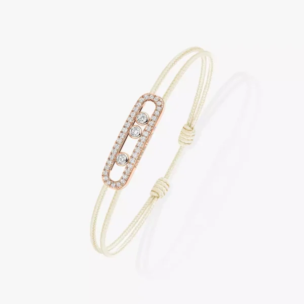 Cordon Messika Care(s) - or rose pavé, crème