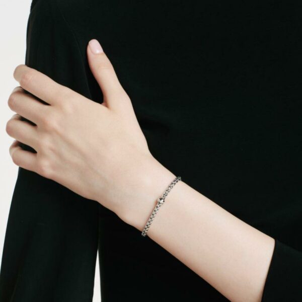 Bracelet Eka Flex'it - or blanc 1 diamant - Image 2