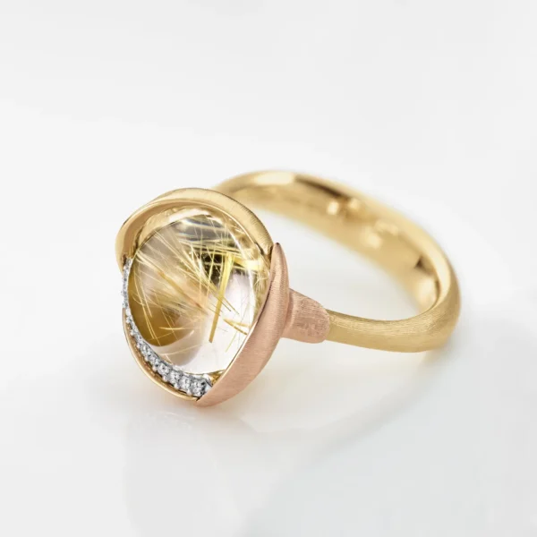 Bague Lotus - quartz rutile – Image 2