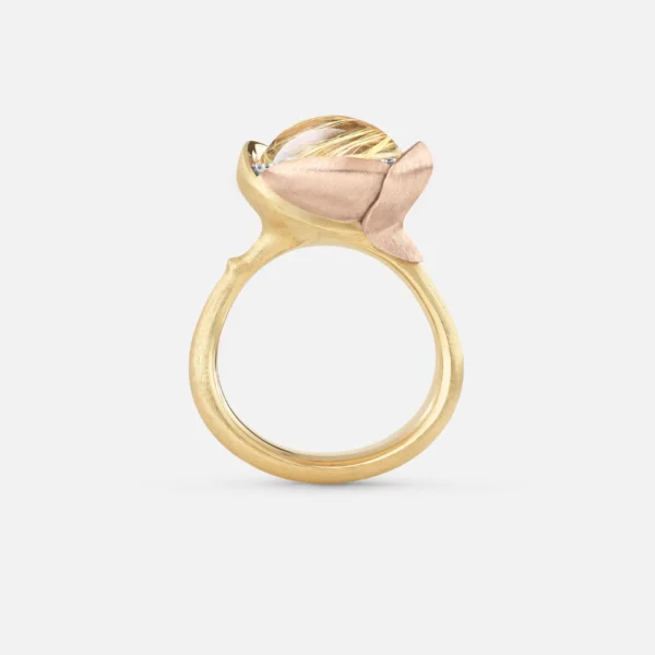 Bague Lotus - quartz rutile – Image 3