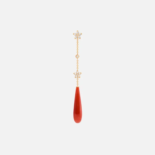 Pendant Shooting Stars - corail, diamants (unité) – Image 3