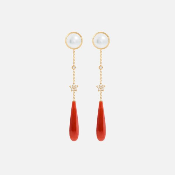 Pendant Shooting Stars - corail, diamants (unité) – Image 2