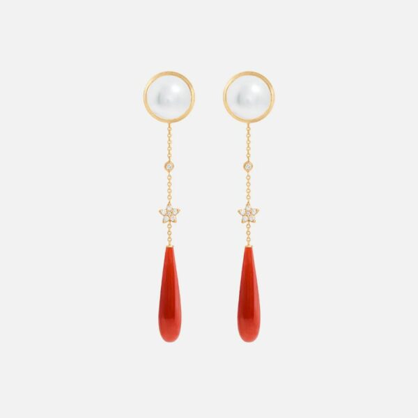 Pendant Shooting Stars - corail, diamants (unité) – Image 2